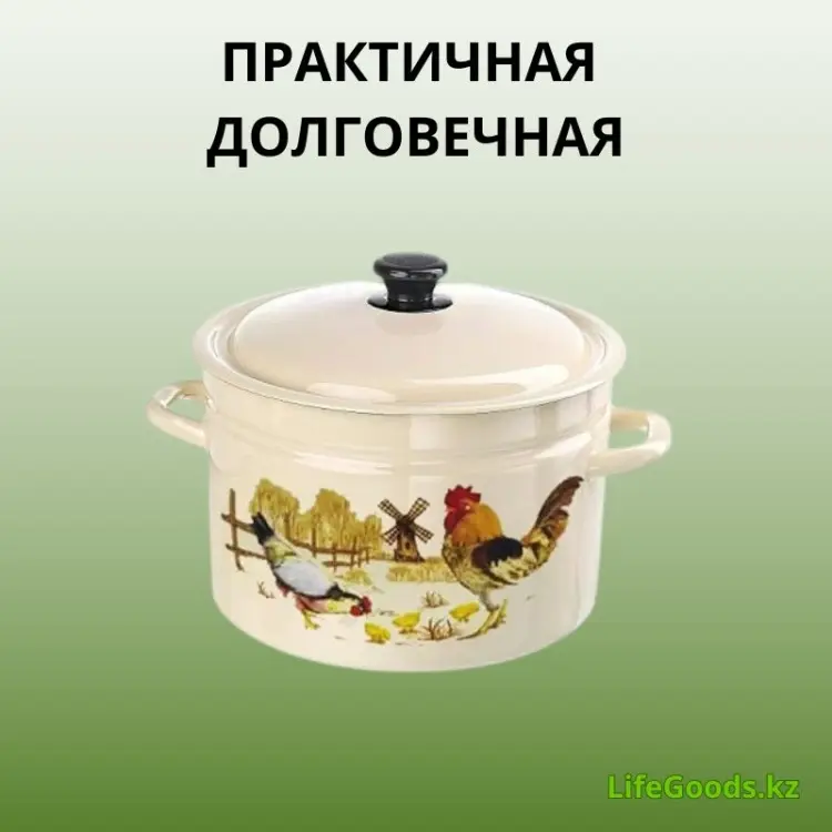 Кастрюля 5 л, LifeGoods.kz LG56153 нержавеющая сталь купить,NaN