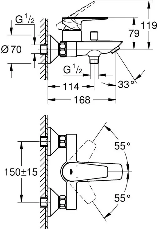 Grohe душевой набор (гарнитур) BauEdge купить,169500