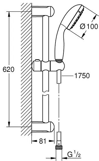 Grohe душевой набор (гарнитур) BauEdge купить,169500