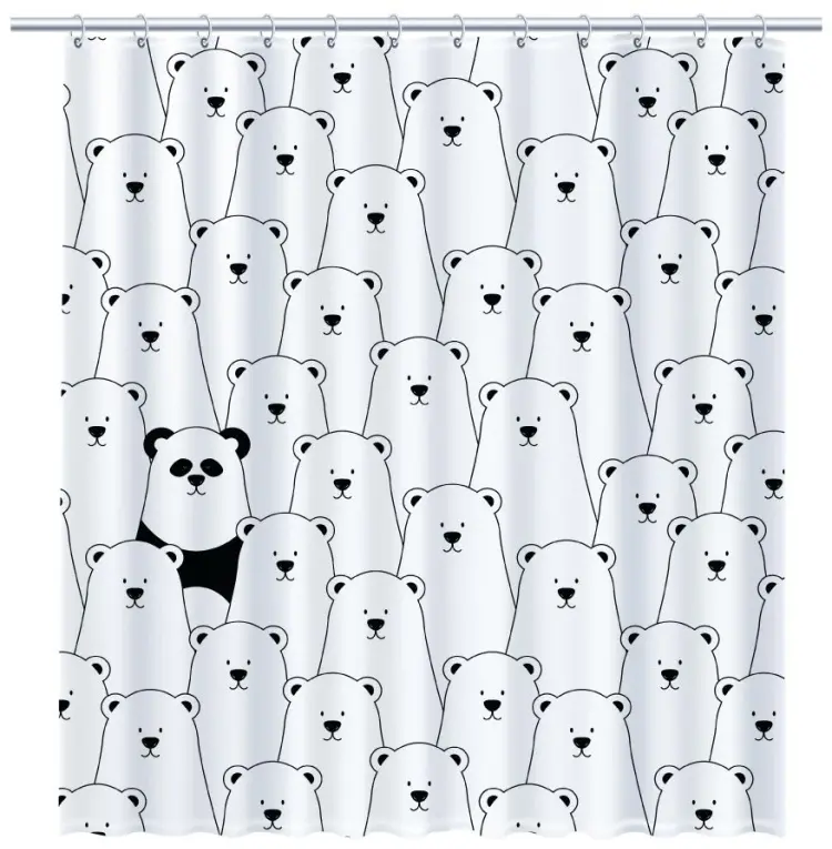 Штора FIXSEN Panda FX-2501 180x200 белый, полиэстер купить,NaN
