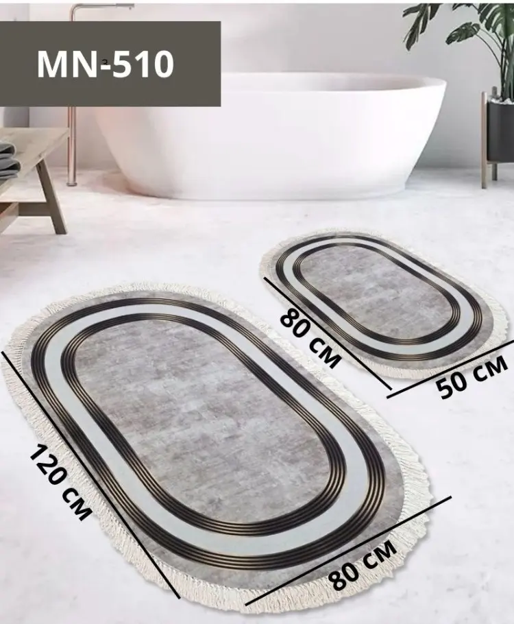LifeGoods.kz комплект ковриков LG48310 120x80 см, микрофибра, полиэстер купить,NaN