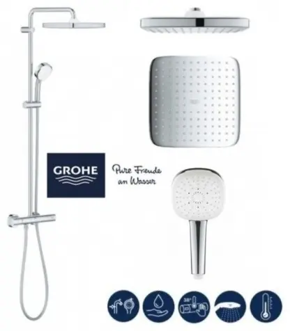 Душевая система Grohe Tempesta Cube 250 26689001 купить,286000
