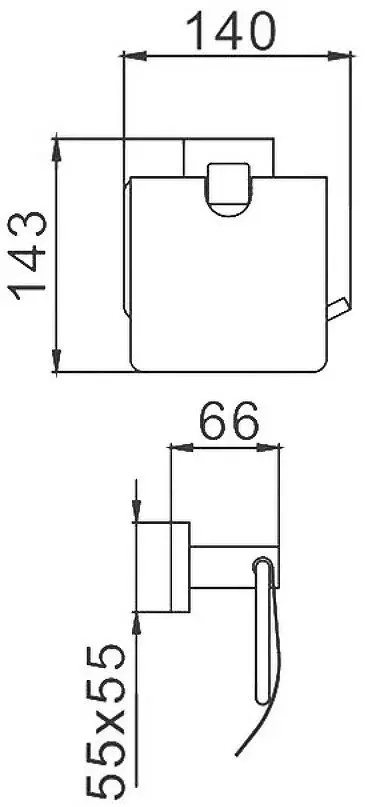 Haiba держатель HB8903 1 шт, металл, нержавеющая сталь