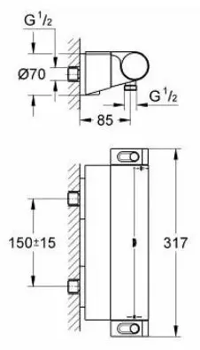 Смеситель для душа Grohe 34469001, латунь, цвет хром купить,NaN