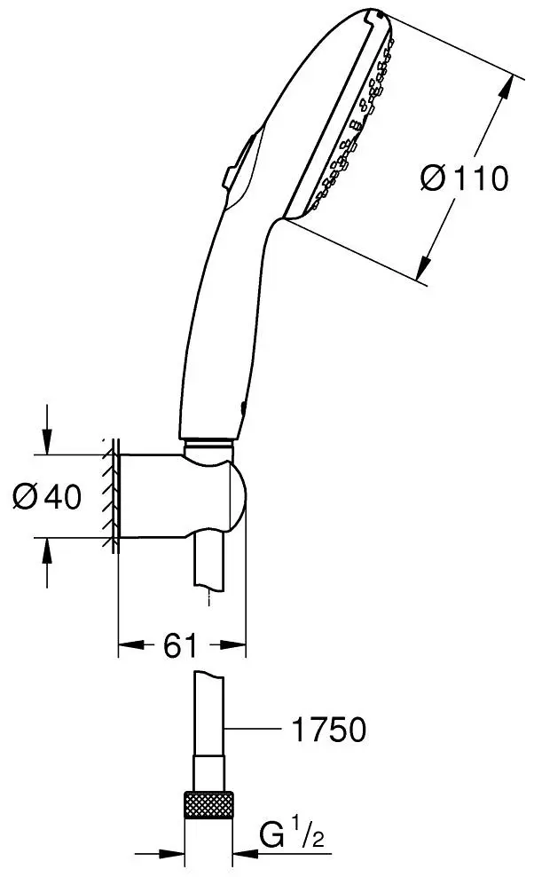 Grohe душевой набор (гарнитур) 27849003, пластик