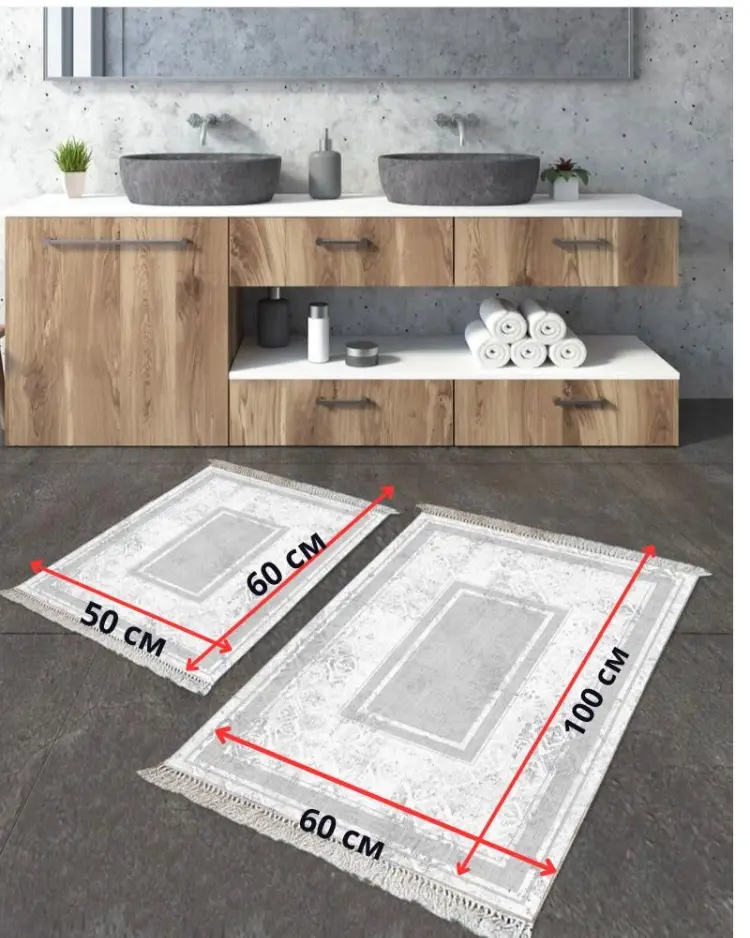 LifeGoods.kz комплект ковриков LG48388 100x60 см, полиэстер, микрофибра купить,NaN