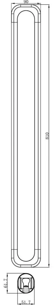 Lemark штанга для душа 810х90 мм LM8074CG, сталь, пластик купить,NaN