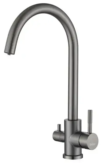Смеситель для кухни Haiba HB43828-3, латунь, цвет графит купить,NaN