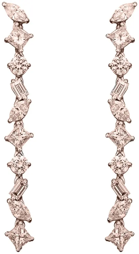 Серьги-цепочки Damiani 81092665 вес 3.56 г золото, бриллиант купить,NaN