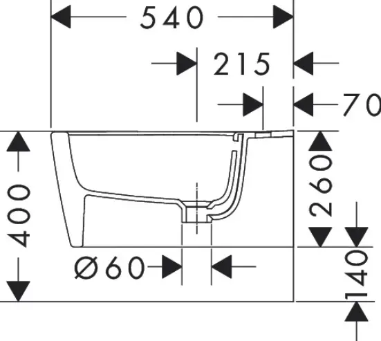 Hansgrohe биде White House Hansgrohe EluPura S 60278450, санкерамика купить,NaN