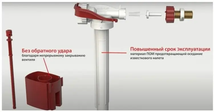 Alcaplast смывное устройство A150-3/8, пластик