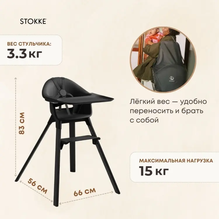 Stokke Clikk Bundle черный купить,163980