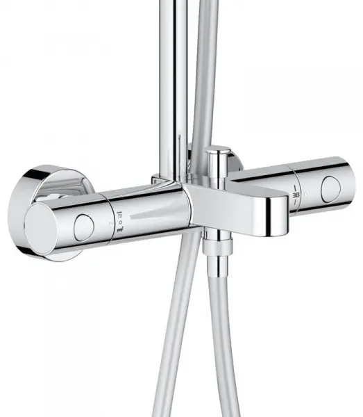 Grohe душевой набор (гарнитур) Душевая система GROHE Euphoria с термостатом для ванны, хром (26243000) купить,NaN