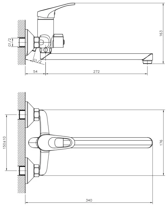 Смеситель универсальный DecoRoom DR21043, однозахватный купить,30380