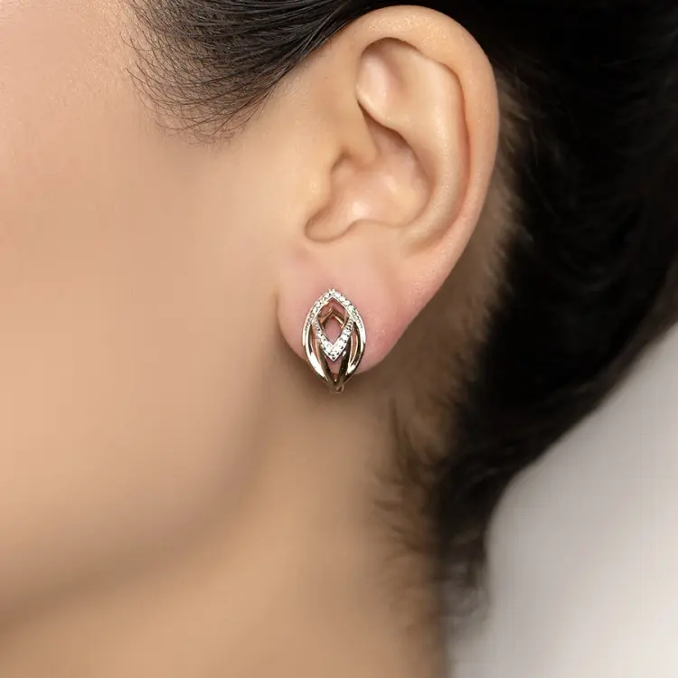 Серьги Талант 10-02-0001-23857 вес 2.53 г золото, фианит купить,172040