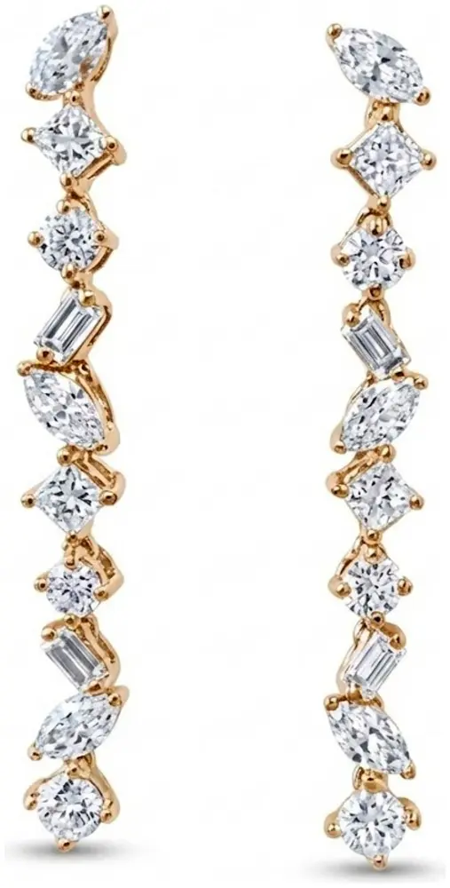 Серьги-цепочки Damiani 81092670 вес 3.62 г золото, бриллиант купить,NaN