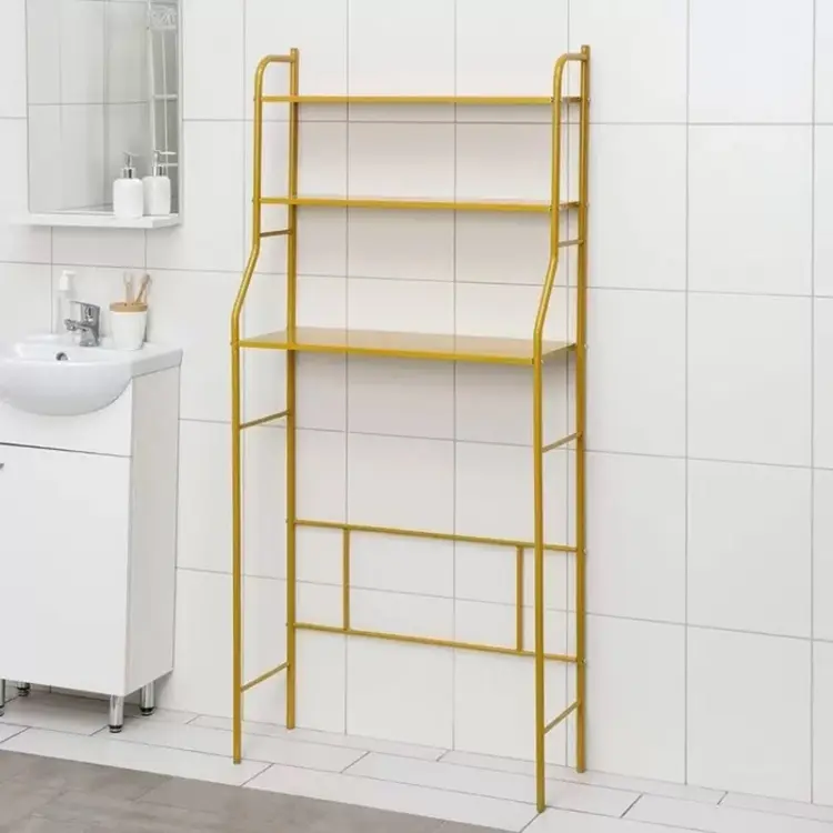 Стеллаж над стиральной машиной LifeGoods.kz LG51652, 69x26x156 см, золотой купить,NaN