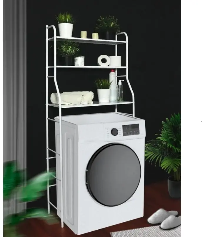 Стеллаж над стиральной машиной LifeGoods.kz LG51652, 69x26x156 см, золотой купить,NaN