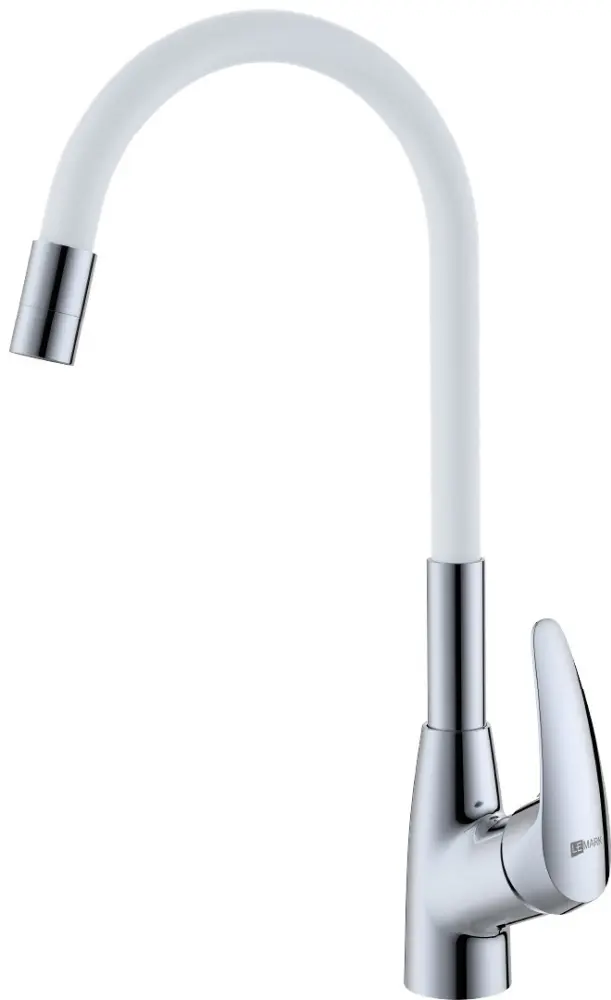 Смеситель с гибким изливом Lemark LM0415C, латунь, цвет белый, серебристый - ForteMarket Смеситель с гибким изливом Lemark LM0415C, латунь, цвет белый, серебристый купить,35300