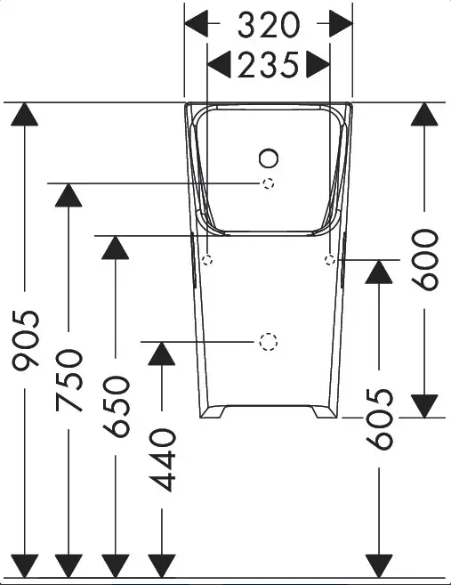 Hansgrohe писсуар EluPura Q 60127450, санфарфор купить,NaN