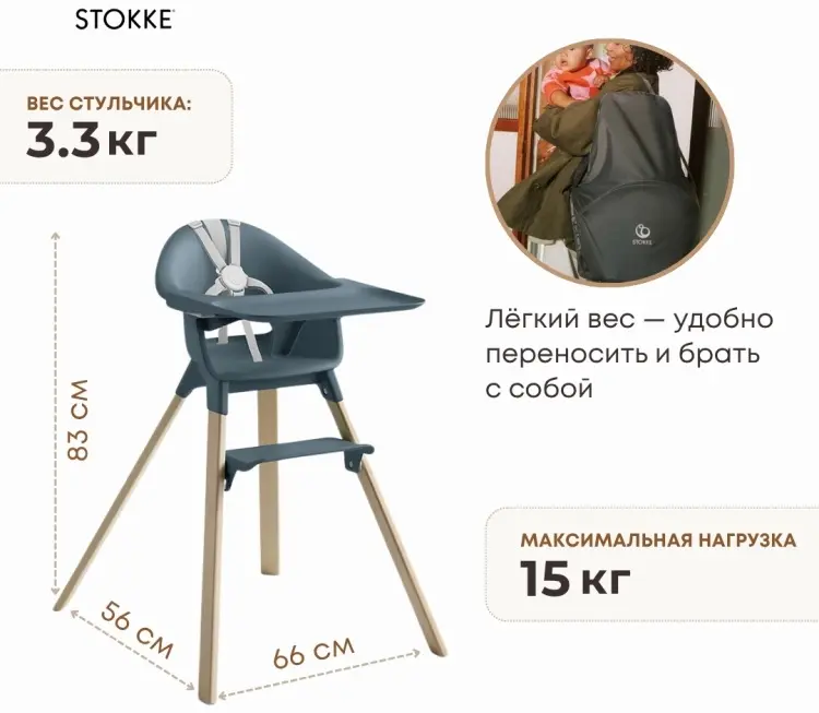 Stokke Clikk 552005с с сумкой синий - ForteMarket Stokke Clikk 552005с с сумкой синий купить,156980