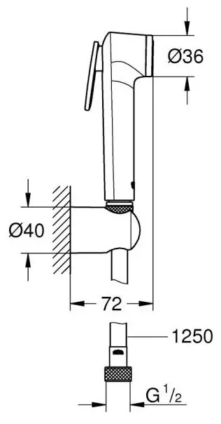 Grohe гигиенический душ 1025302431
