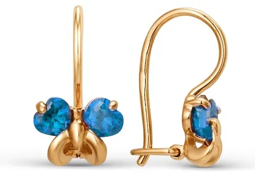 Серьги Династия 002385-1120 вес 1.93 г золото, фианит купить,131240