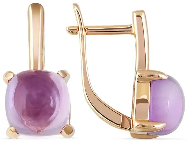 Серьги КРИСТАЛЛ NI69000226773 вес 3.94 г золото, аметист купить,267920