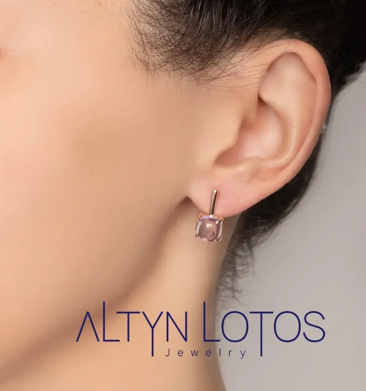 Серьги КРИСТАЛЛ NI69000226773 вес 3.94 г золото, аметист купить,267920