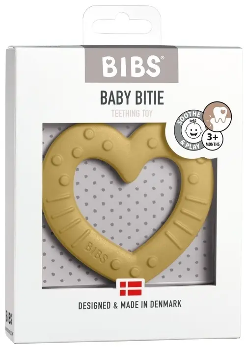Прорезыватель грызунок BIBS Baby Bitie Heart Mustard