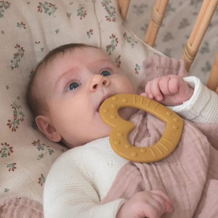 Прорезыватель грызунок BIBS Baby Bitie Heart Mustard