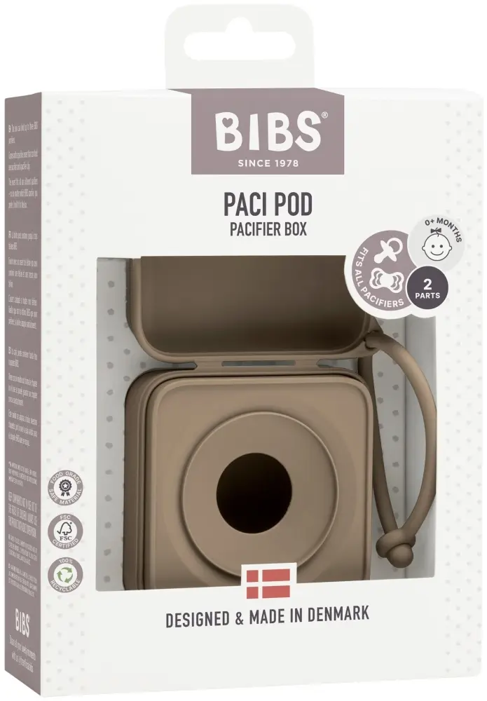 Футляр для пустышек BIBS Pacifier Box Dark Oak, 1 шт, мультиколор купить,NaN