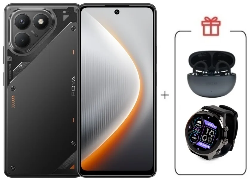 Смартфон Tecno Pova 7 Neo 8/128GB Geek Black + подарок купить,NaN