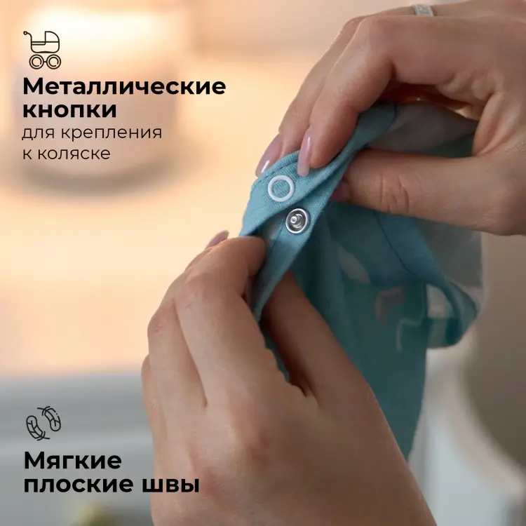 Пеленка текстильная BUBA KIDS Северный лес, 1 шт, 115x115 см купить,NaN