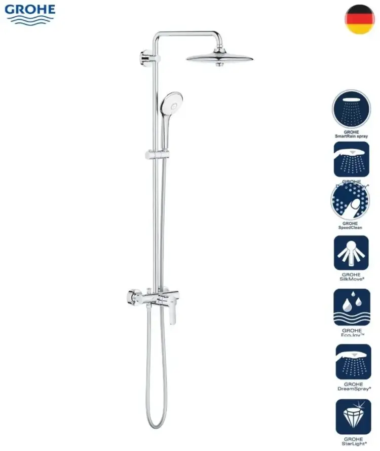 Grohe душевой набор (гарнитур) Euphoria 260 27473 хром глянец, абс-пластик купить,NaN