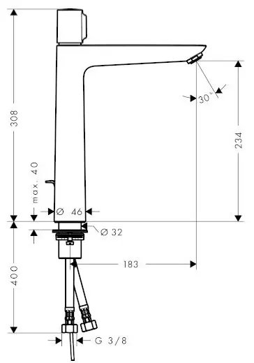 Смеситель для раковины (умывальника) HansGrohe 71752000, поворотно-нажимной купить,NaN