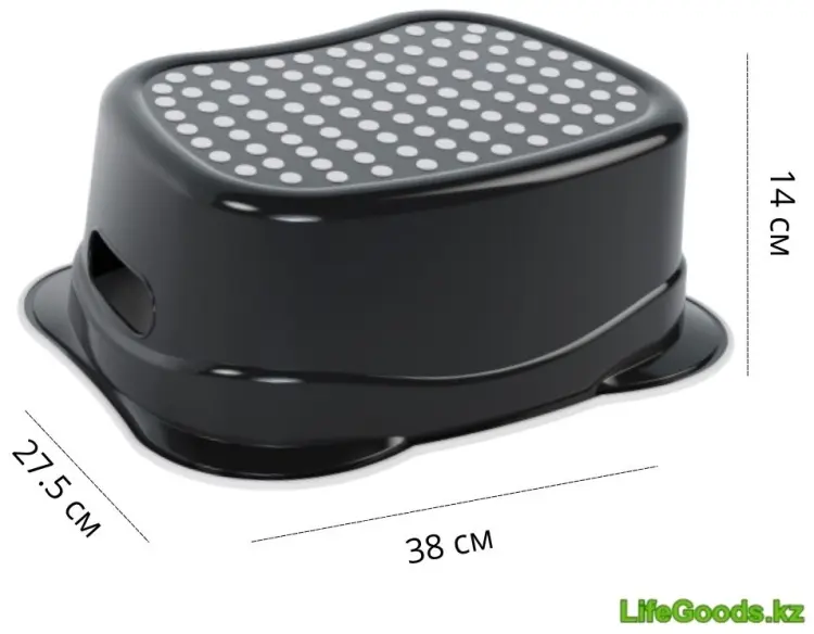 Табурет-подставка LifeGoods.kz LG50399, пластик, 27.5x38x14 см, серый купить,NaN