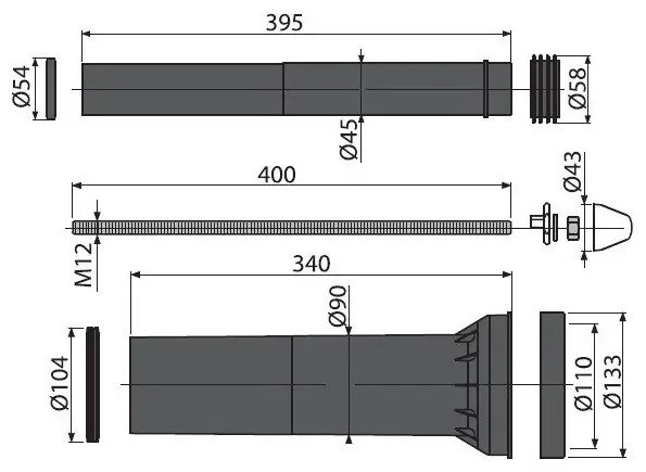 Alcaplast крепеж M9000 металл