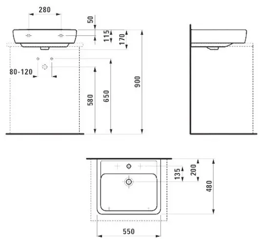 Раковина накладная 48 см Laufen PRO 8179510001041 купить,NaN