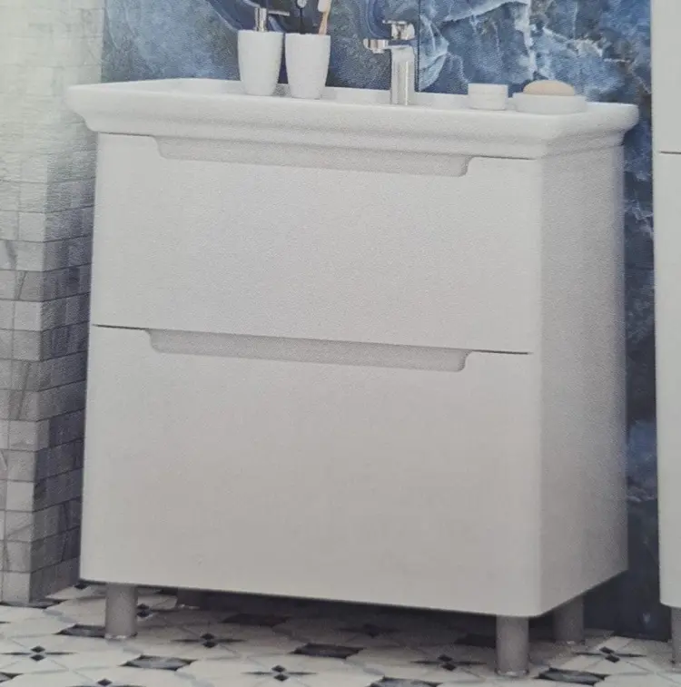 Тумба без раковины Saniteco Кианит, 60x55x45 см, белый купить,NaN