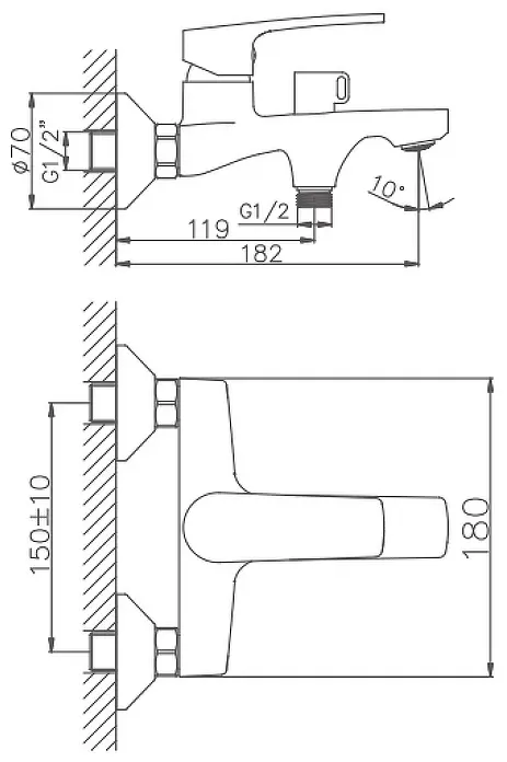 Смеситель для ванны Haiba HB60587, латунь, цвет хром купить,NaN