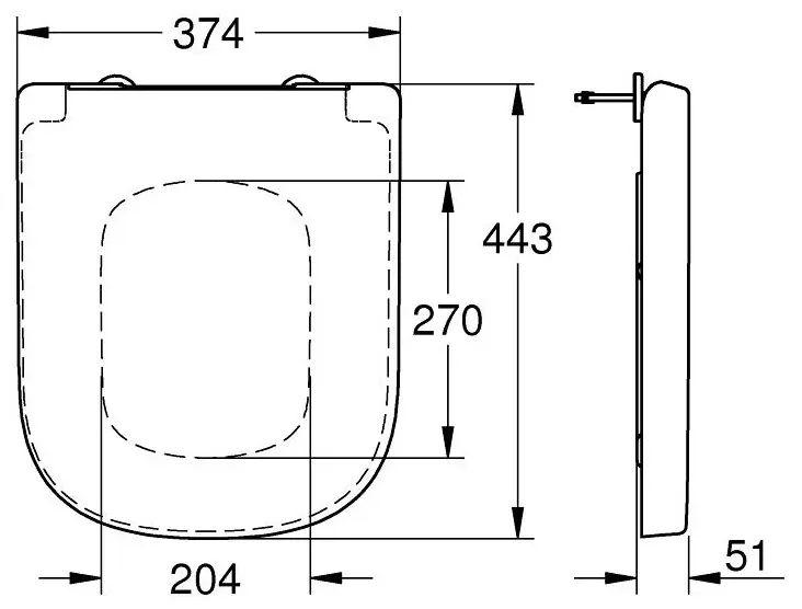 Сиденье Grohe Grohe Euro Ceramic 39330002 443x372 мм