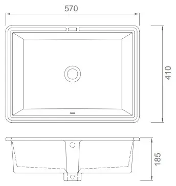 Раковина SSWW White House SSWW CL3308 подстольная прямоугольная 57х41 см, санфарфор купить,NaN