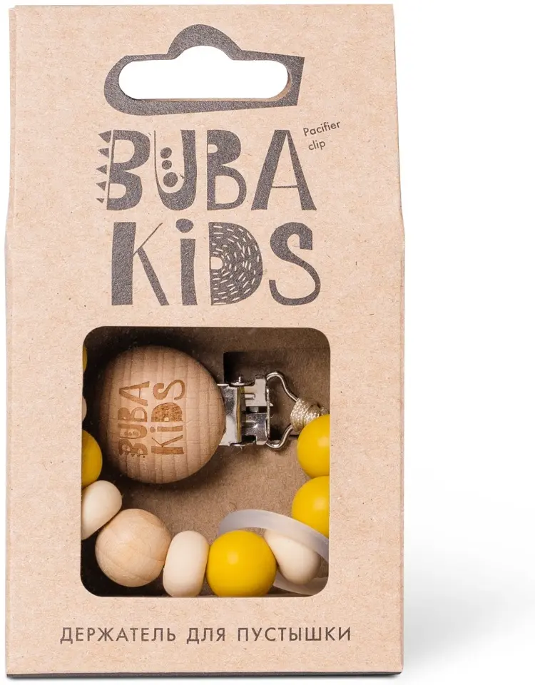 Держатель для пустышки BUBA KIDS Зефир Медовая горчица, мультиколор купить,NaN