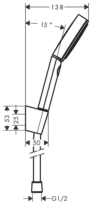 Hansgrohe ручной душ (лейка+шланг) 24303700 купить,NaN