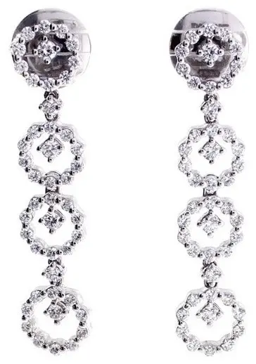 Серьги-цепочки Damiani 20102432 вес 6.8 г золото, бриллиант купить,3370000