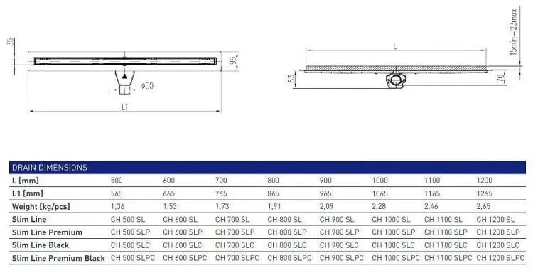 MCH трап CH1000SL (3.5х100 см) купить,182825