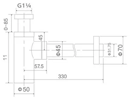 Сифон Baoleelai BLL-3010SS 1 1/4