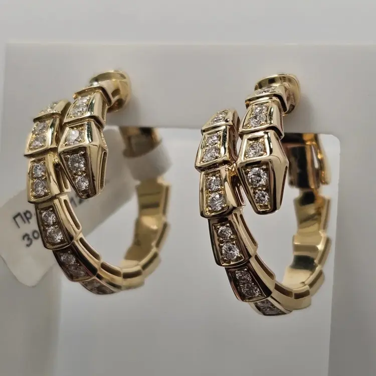 Серьги Deimantas 117309964 вес 12.16 г золото, бриллиант купить,NaN