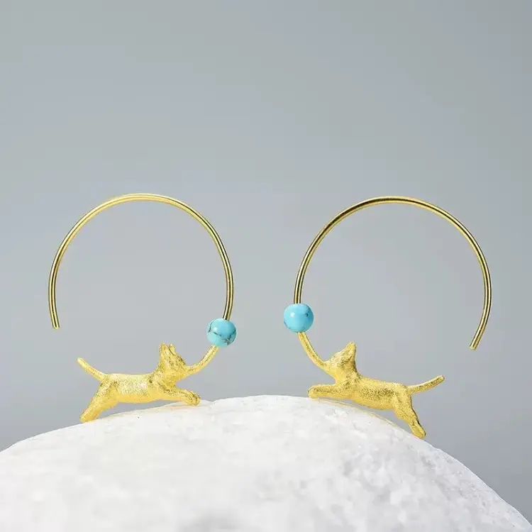 Серьги Deimantas 125346579 вес 2.87 г серебро, бирюза купить,NaN